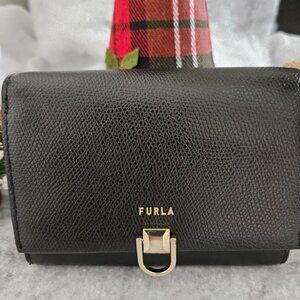 Furla Front Snap Black Wallet